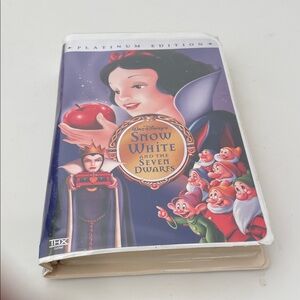 Disney Snow White Platinum Edition VHS - Red and Blue Cover